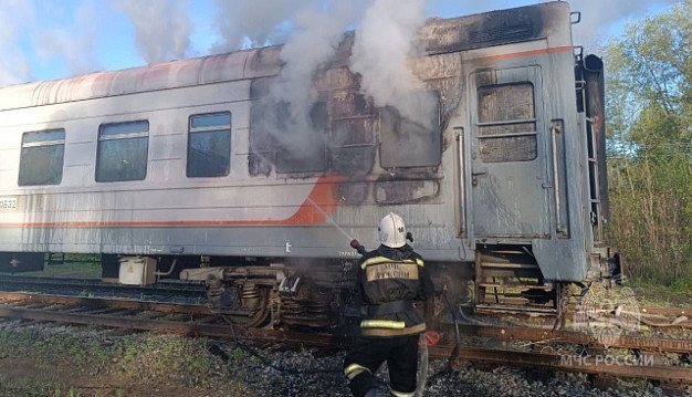 В Фурманове загорелся бытовой вагон ремонтного состава